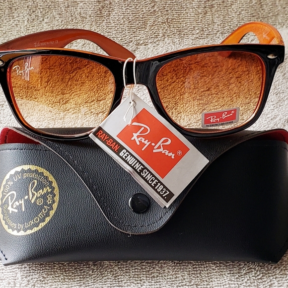 Ray-Ban Sunglasses 55 21-145 Orange and Black - Picture 1 of 4
